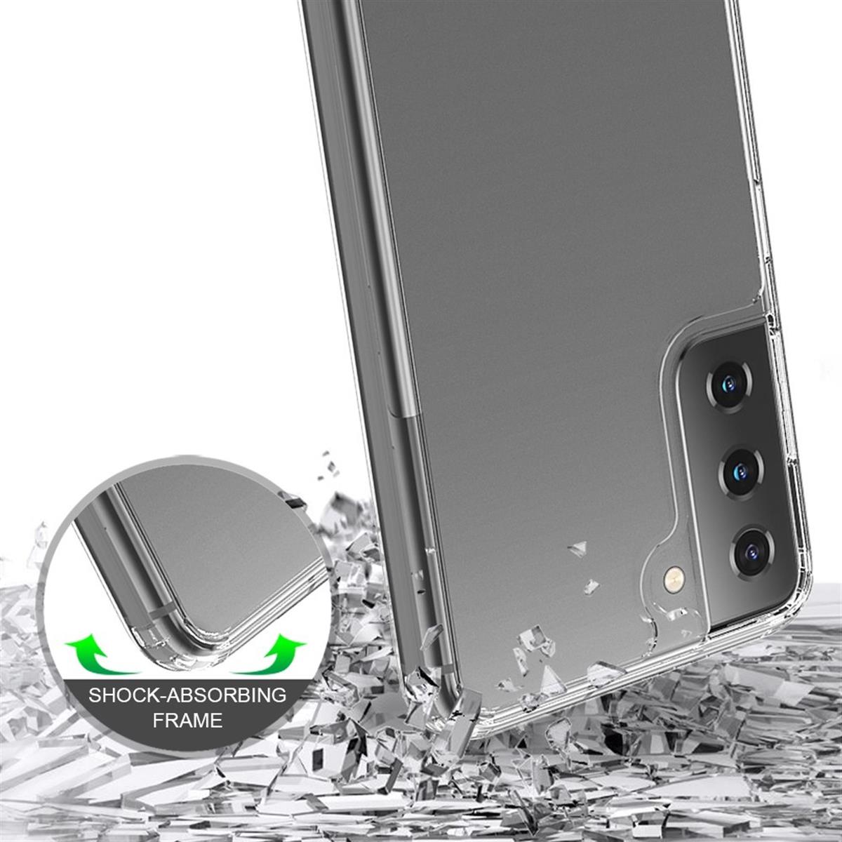 Hülle für Samsung Galaxy S21 Handyhülle Hybrid Silikon Case Bumper Tasche Cover Klar