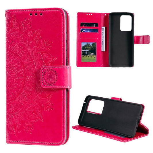Hülle für Samsung Galaxy Note20 Ultra Handyhülle Flip Case Cover Mandala Pink