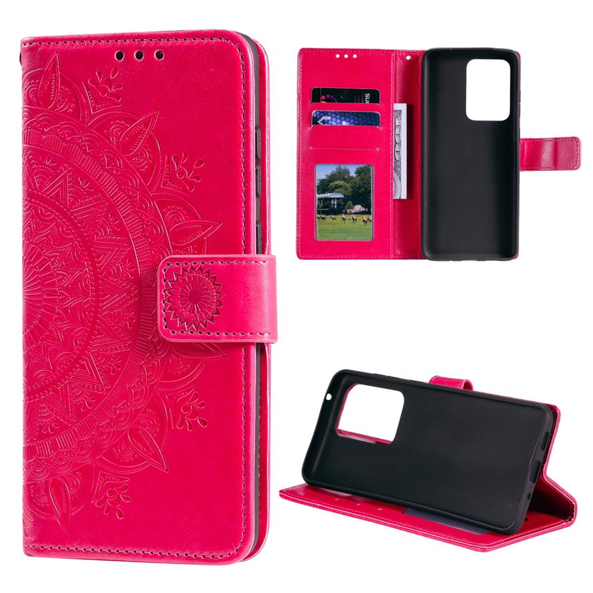 Hülle für Samsung Galaxy Note20 Ultra Handyhülle Flip Case Cover Mandala Pink