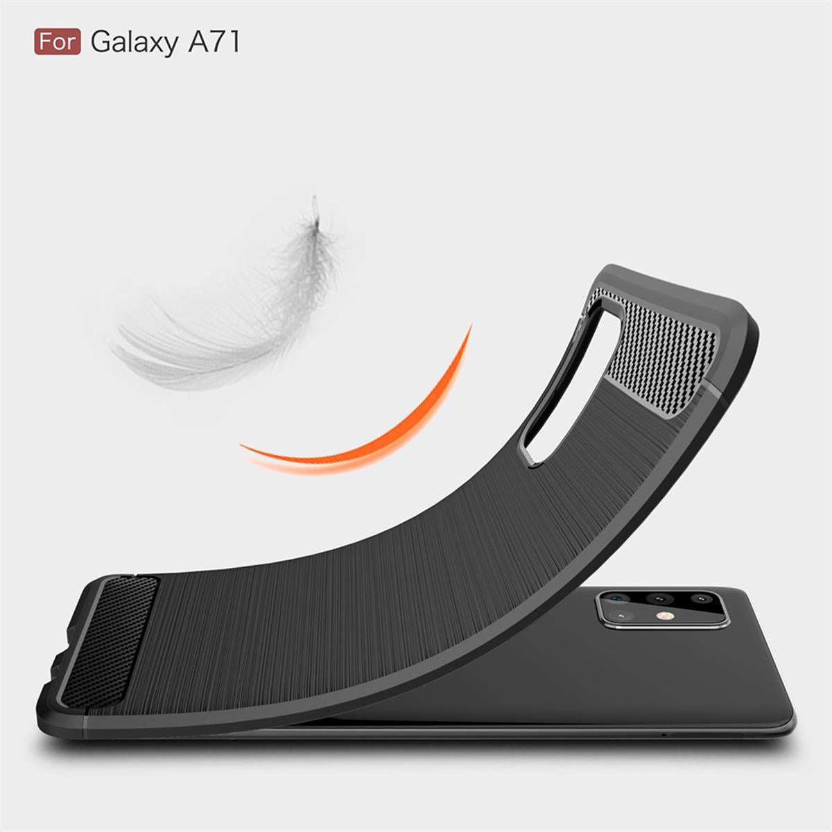 Hülle für Samsung Galaxy A71 Handyhülle Silikon Case Schutzhülle Carbon Farben