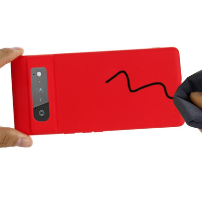 Hülle für Google Pixel 6 Pro Handyhülle Silikon Case Cover Bumper Matt Rot