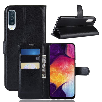 Hülle für Samsung Galaxy A50/A30s Handyhülle Flip Case Cover Bumper Tasche Schwarz