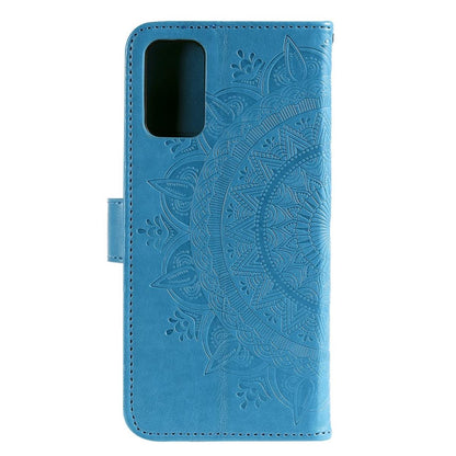 Hülle für Samsung Galaxy A02s Handy Tasche Flip Case Cover Etui Mandala Blau