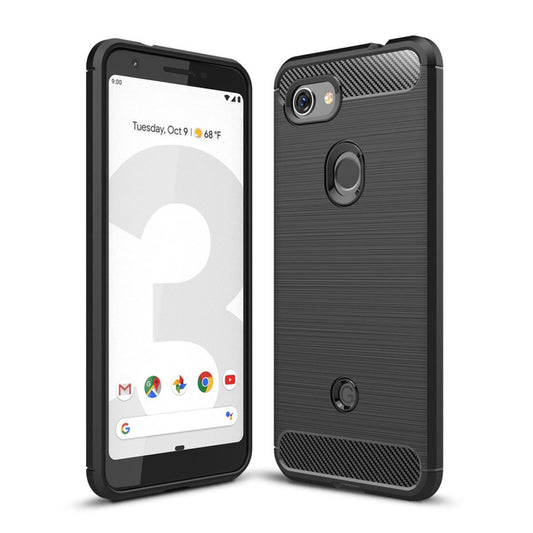 Google Pixel 3a Handyhülle Silikon Case Schutzhülle Cover Carbonfarben