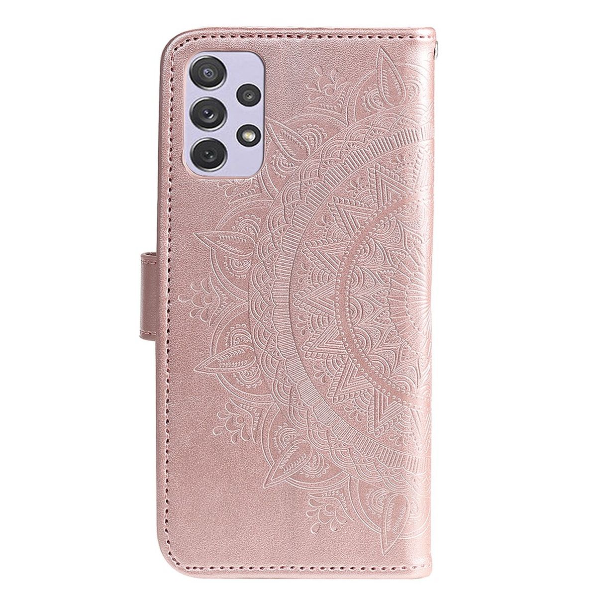 Hülle für Samsung Galaxy A73 5G Handyhülle Flip Case Cover Etui Mandala Rosegold