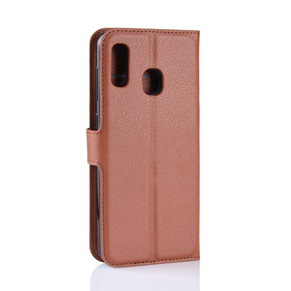 Hülle für Samsung Galaxy A20e Handyhülle Schutz Tasche Flip Case Schutzhülle Cover Braun