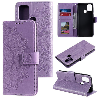 Hülle für Samsung Galaxy M21/M30s Handyhülle Flip Case Cover Mandala Lila