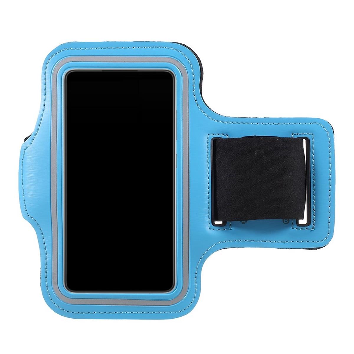 Universal Sport Armband Handy Tasche für Smartphones von 5,9" bis 6,5" Hellblau