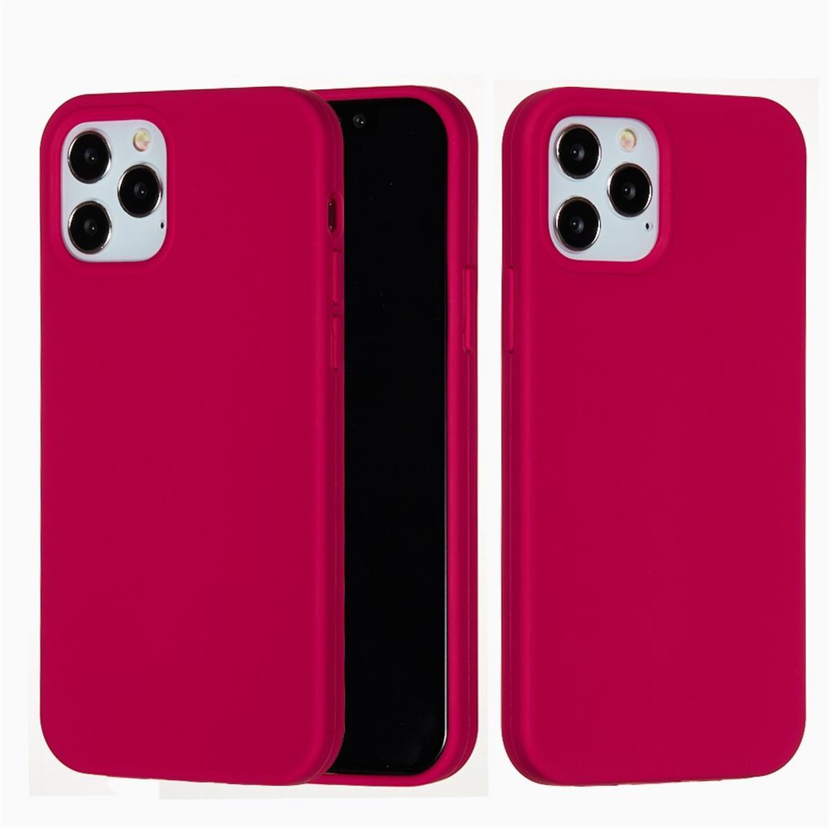 Hülle für Apple iPhone 13 Pro Max [6,7 Zoll] Handy Silikon Case Cover Matt Rot