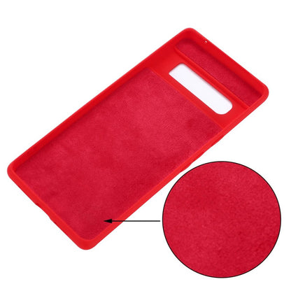 Hülle für Google Pixel 6 Pro Handyhülle Silikon Case Cover Bumper Matt Rot