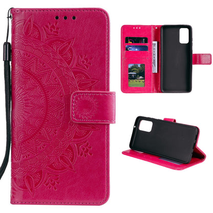 Hülle für Samsung Galaxy A02s Handy Tasche Flip Case Cover Etui Mandala Pink