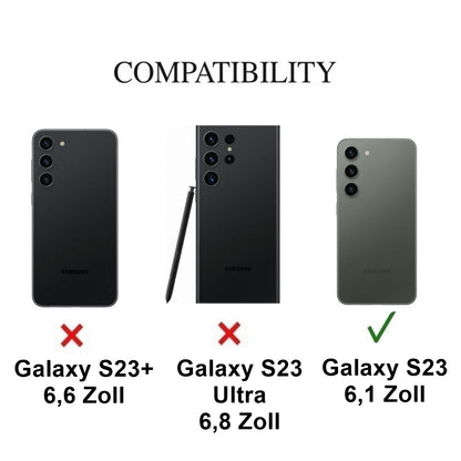 Hülle für Samsung Galaxy S23 Handyhülle Case Hybrid Silikon Bumper Cover klar