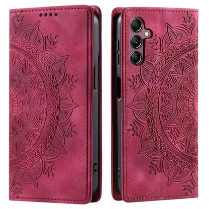 Hülle für Samsung Galaxy A35 5G Handyhülle Flip Case Cover Tasche Mandala Rot