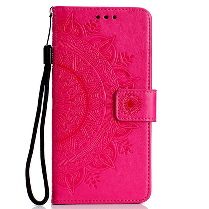 Hülle für Samsung Galaxy J4 2018 Handyhülle Flip Case Schutz Cover Mandala Pink