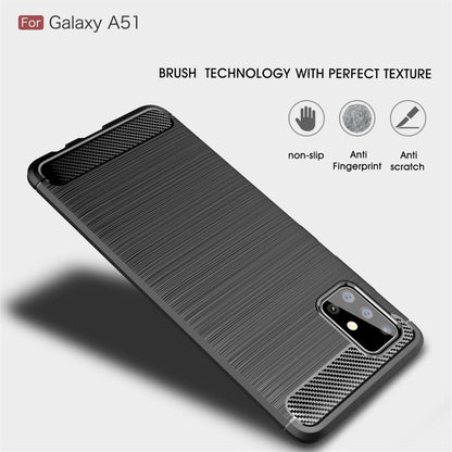 Hülle für Samsung Galaxy A51 Handyhülle Silikon Case Schutzhülle Carbon Farben