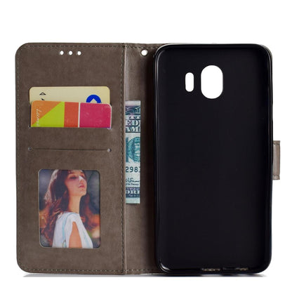Hülle für Samsung Galaxy J4 2018 Handyhülle Flip Case Schutz Tasche Mandala Grau