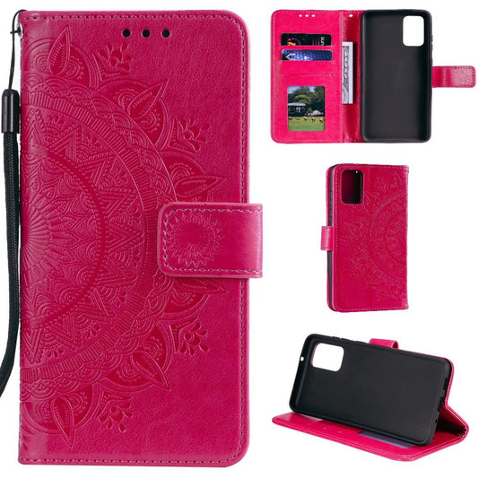 Hülle für Samsung Galaxy A41 Handyhülle Flip Case Cover Tasche Mandala Pink