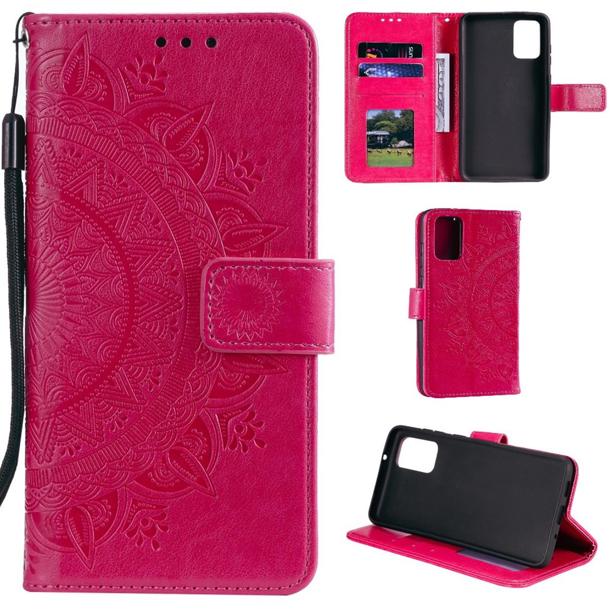 Hülle für Samsung Galaxy A41 Handyhülle Flip Case Cover Tasche Mandala Pink