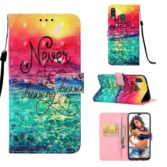 Hülle für Samsung Galaxy M20 Handyhülle Schutzhülle Cover Motiv Case Never stop