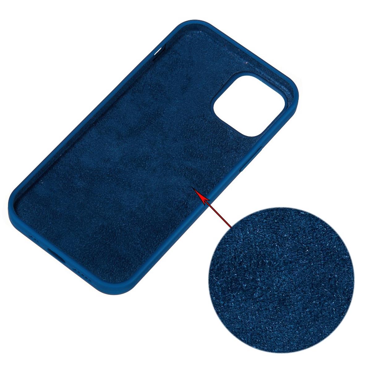 Hülle für Apple iPhone 13 Pro Max [6,7 Zoll] Handy Silikon Case Cover Matt Blau
