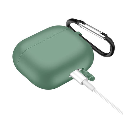 Hülle für Apple AirPods 3 Silikon Case Cover Etui Bumper Schutzhülle Dunkel Grün