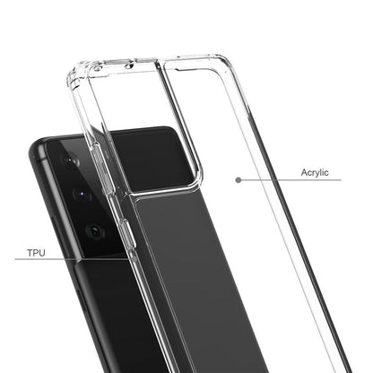 Hülle für Samsung Galaxy S21 Ultra Handyhülle Hybrid Silikon Case Bumper Tasche Cover Klar