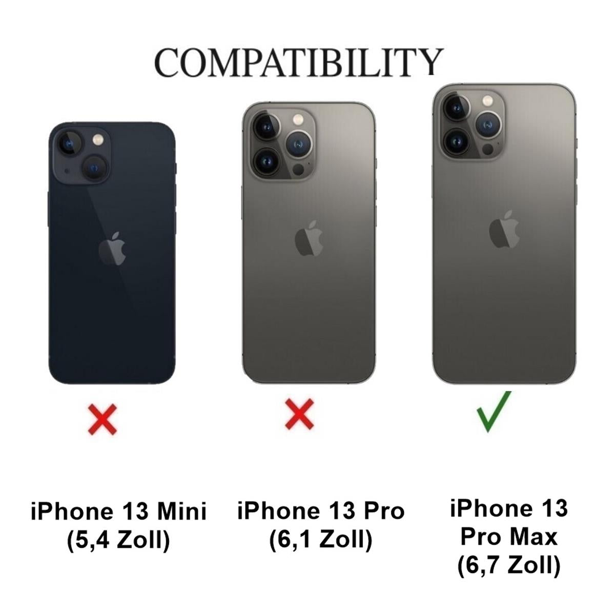 Hülle für Apple iPhone 13 Pro Max [6,7 Zoll] Handy Silikon Case Matt Schwarz