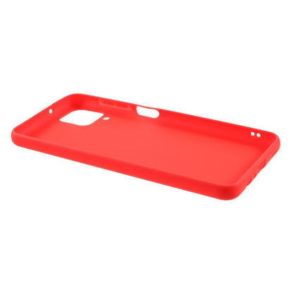 Hülle für Samsung Galaxy A12/M12 Handyhülle Silikon Case Cover Bumper Matt Rot