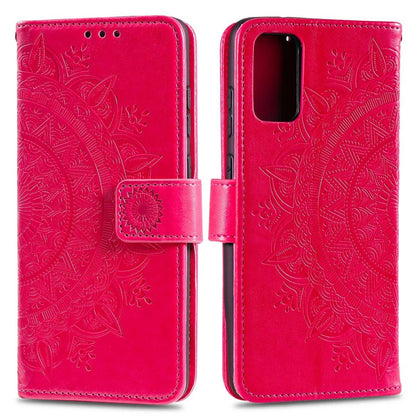 Hülle für Samsung Galaxy M31s Handyhülle Flip Case Cover Schutzhülle Tasche Mandala Pink