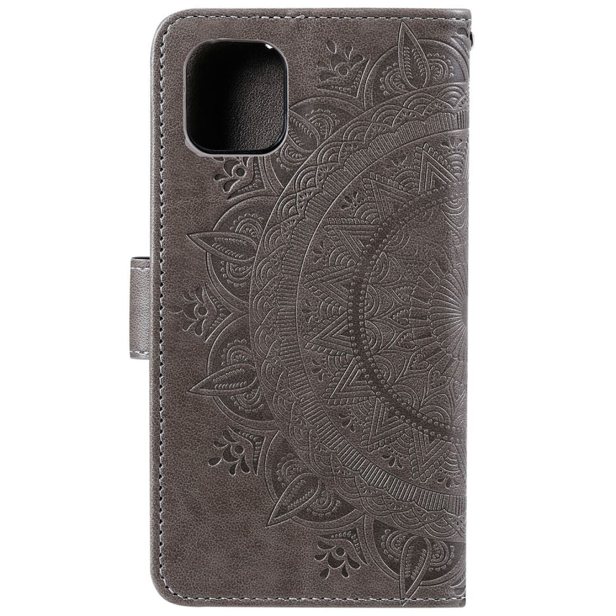 Hülle für Samsung Galaxy A03 Handyhülle Flip Case Cover Schutzhülle Mandala Grau