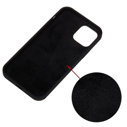 Hülle für Apple iPhone 13 Mini [5,4 Zoll] Handy Silikon Case Cover Matt Schwarz