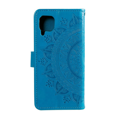 Hülle für Samsung Galaxy A42 5G Handyhülle Flip Case Cover Schutzhülle Mandala Blau