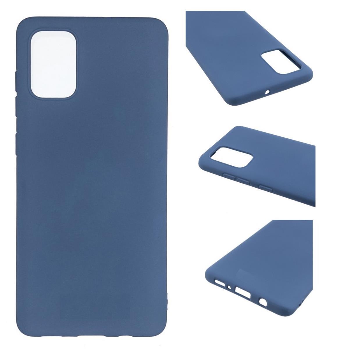 Hülle für Samsung Galaxy A52/A52 5G/A52s 5G Handy Silikon Case Cover Matt Blau