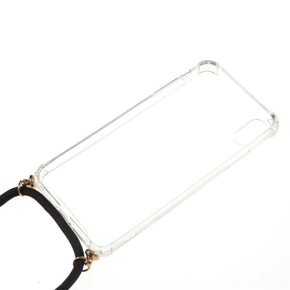 Hülle für Apple iPhone X/Xs Handyhülle mit Handykette Band Schnur Hybrid Case Cover Klar