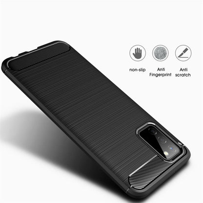 Hülle für Samsung Galaxy A02s Handyhülle Silikon Case Cover Hülle Carbonfarben