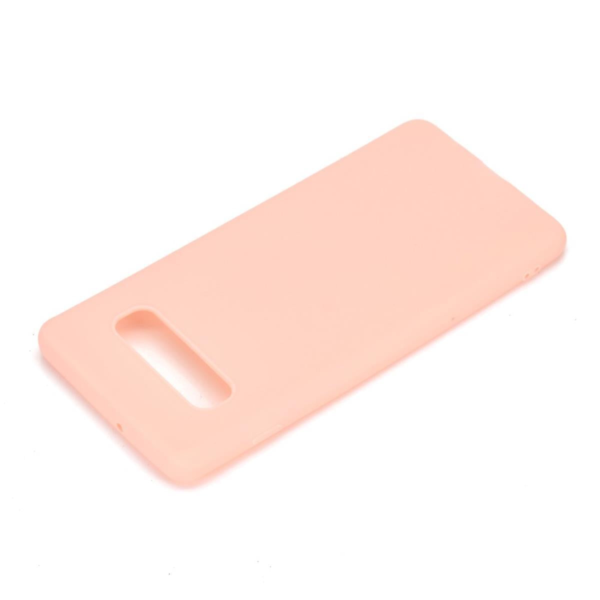 Hülle für Samsung Galaxy S10 Handyhülle Silikon Case Cover Handytasche matt Rosa