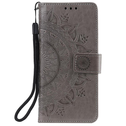 Hülle für Nokia X10/X20 Handyhülle Flip Case Cover Schutzhülle Etui Mandala Grau