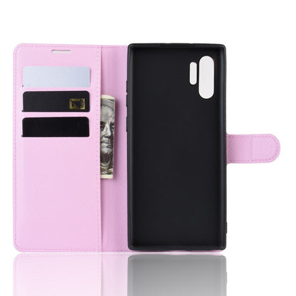 Hülle für Samsung Galaxy Note10+ (5G) Handyhülle Tasche Flip Case Cover Rosa