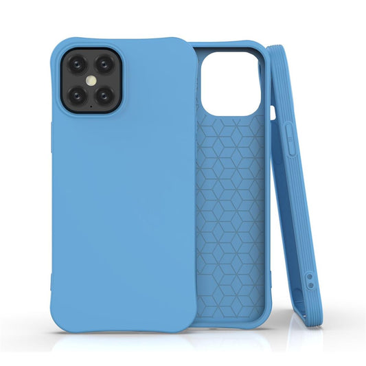 Hülle für Apple iPhone 12 Pro Max Handyhülle Silikon Case Cover Bumper Matt Blau