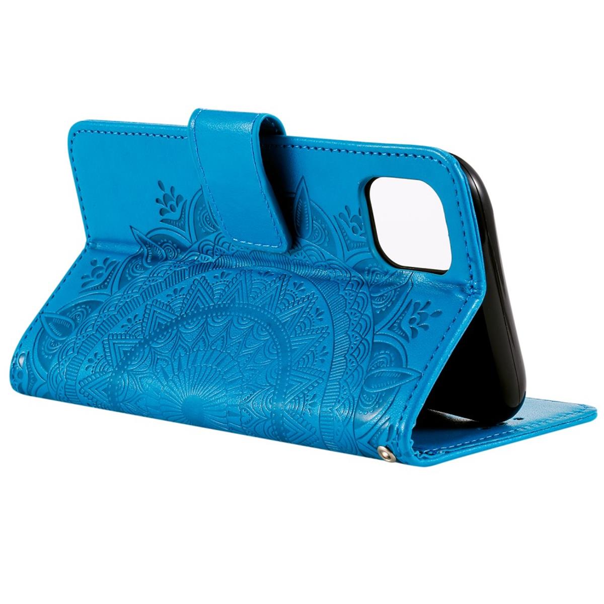 Hülle für Samsung Galaxy A22 5G Handyhülle Flip Case Cover Tasche Mandala Blau