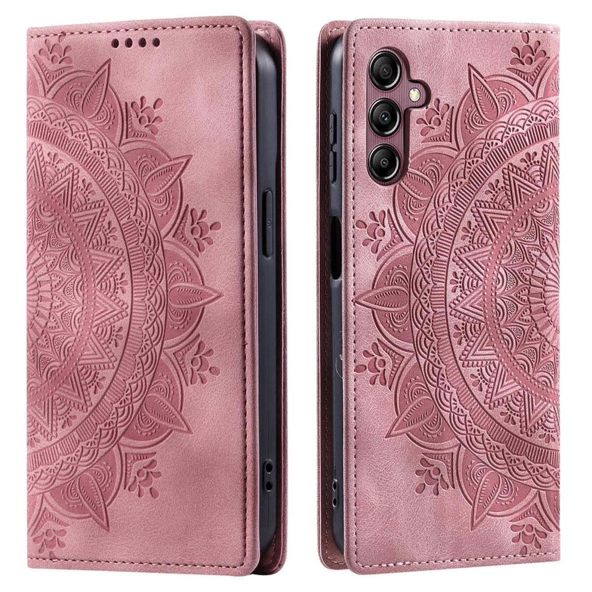 Hülle für Samsung Galaxy A35 5G Handyhülle Flip Case Cover Tasche Mandala Rose