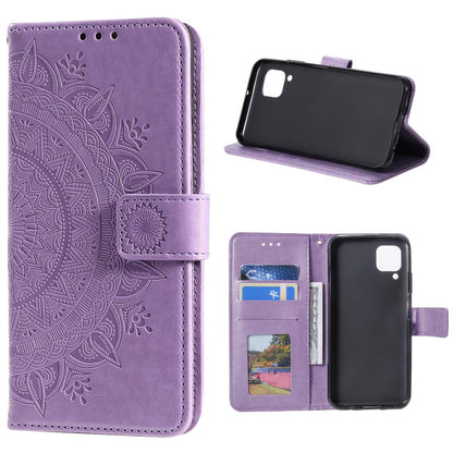 Hülle für Samsung Galaxy A42 5G Handyhülle Flip Case Cover Schutzhülle Mandala Lila