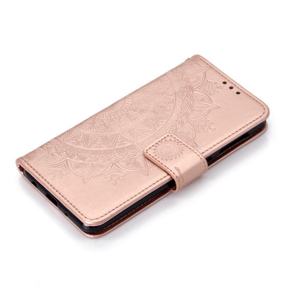 Hülle für Samsung Galaxy A10 Handyhülle Etui Schutzhülle Flip Case Cover Mandala Rosegold