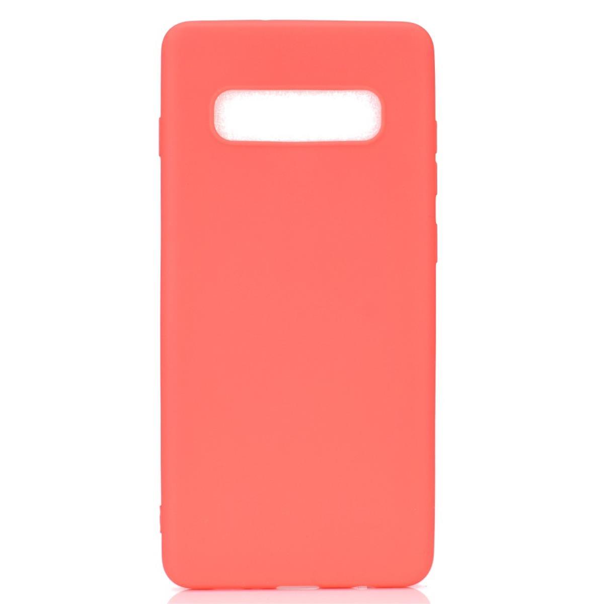 Hülle für Samsung Galaxy S10 Handyhülle Silikon Case Cover Handytasche matt Rot