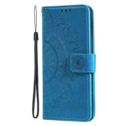 Hülle für Apple iPhone 14 Pro Max Handyhülle Flip Case Schutzhülle Mandala Blau