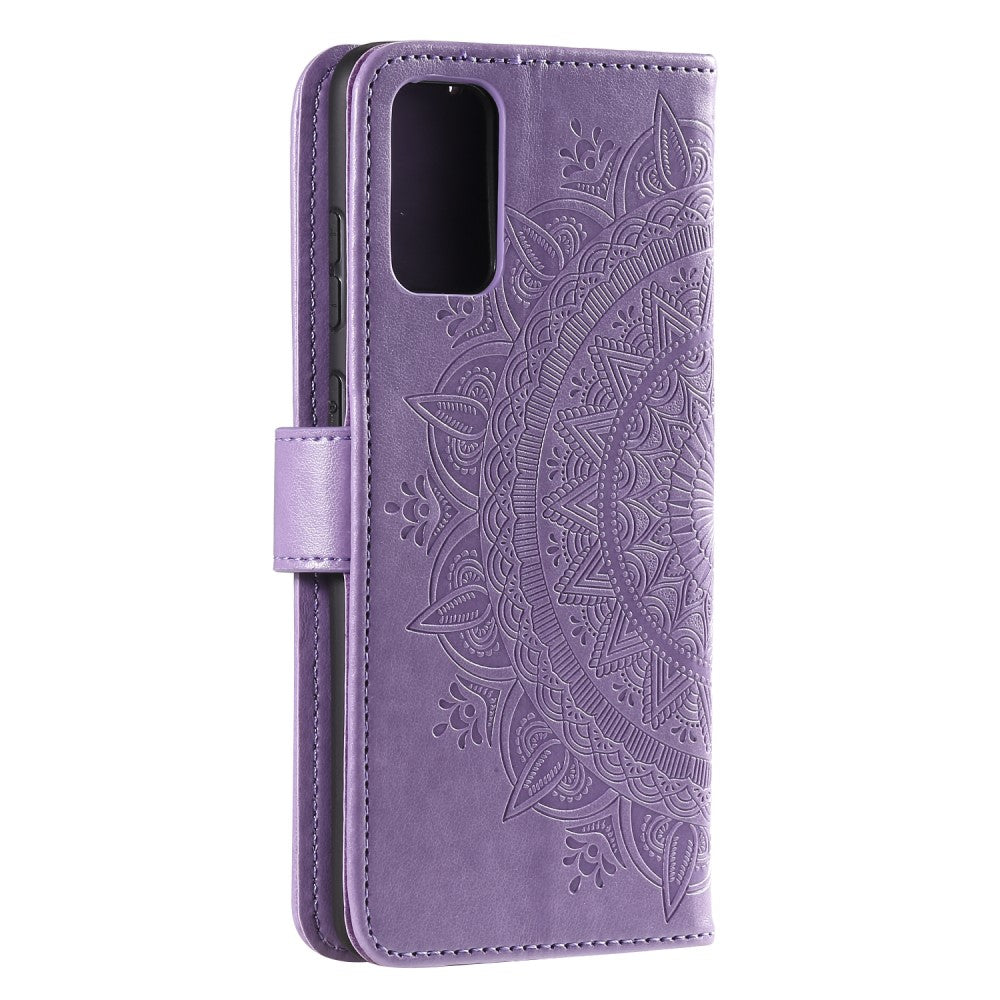 Hülle für Samsung Galaxy A41 Handyhülle Flip Case Cover Tasche Mandala Lila