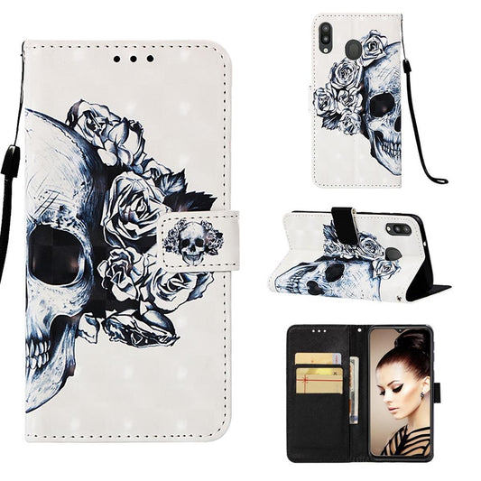 Hülle für Samsung Galaxy M20 Handyhülle Schutzhülle Cover Case Motiv Totenkopf