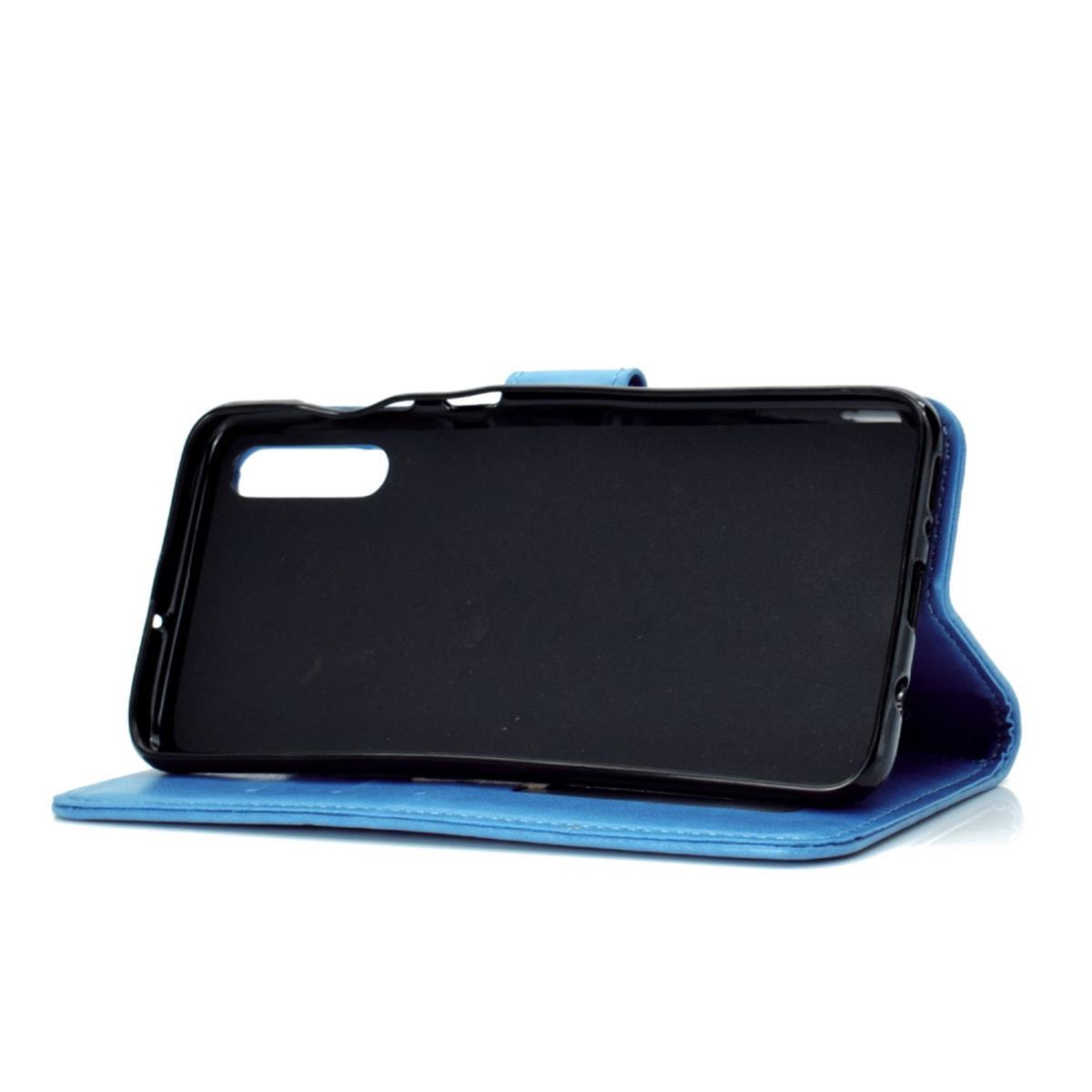 Hülle für Samsung Galaxy A50/A30s Handyhülle Flip Case Schutzhülle Cover Etui Mandala Blau
