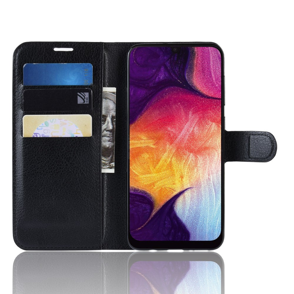 Hülle für Samsung Galaxy A50/A30s Handyhülle Flip Case Cover Bumper Tasche Schwarz