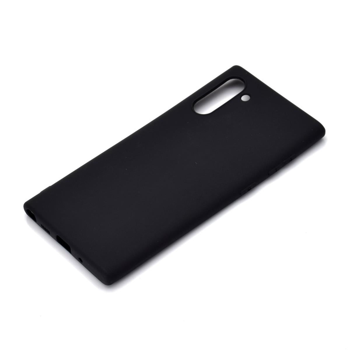 Hülle für Samsung Galaxy Note10 Handyhülle Silikon Schutzhülle Case Etui matt Schwarz